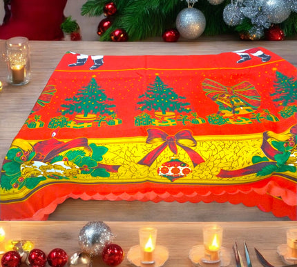 Mantel de Tela para Mesa Navideño 240 cm x 140cm