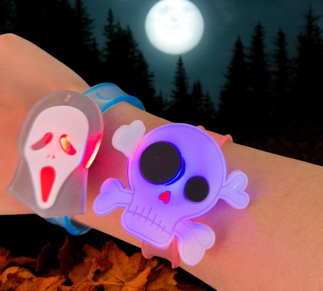 12 Pulseras Halloween con Luz $3.5 c/u