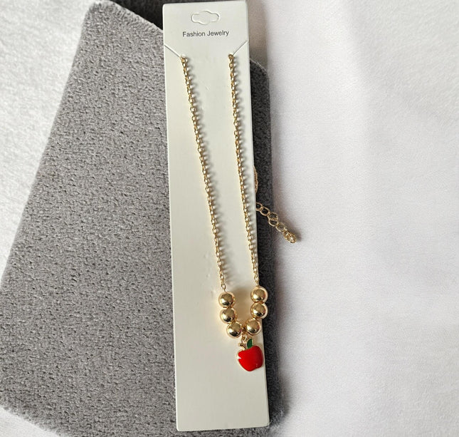 12 Collares Cerezas/Fresas Bolitas $8.3 c/u