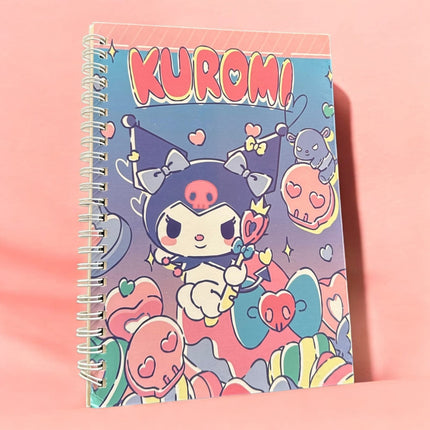 12 Libretas de esprial Sanrio rayada $14.9 c/u