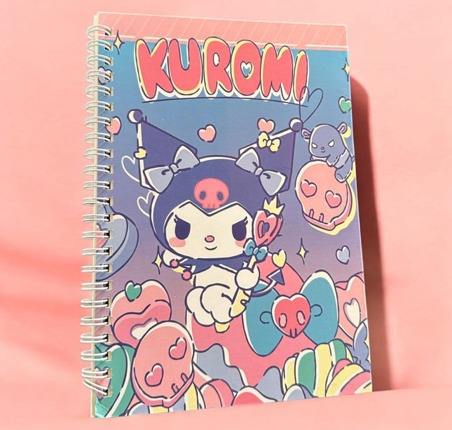 12 Libretas de esprial Sanrio rayada $14.9 c/u