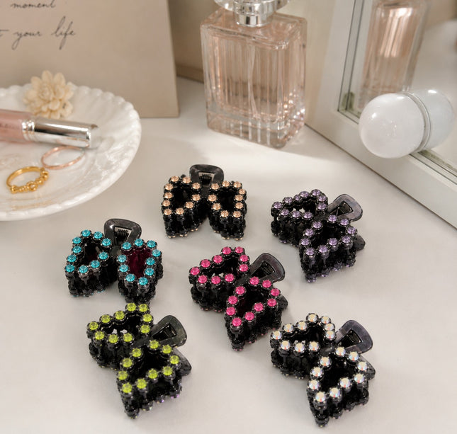 12 Pincitas Pedreria Colores para Cabello $4.2 c/u