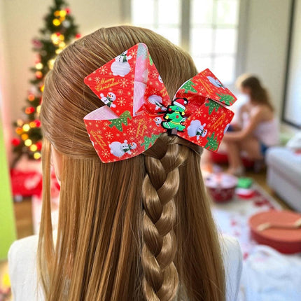 12 Moños Navideños Estampados Figuras $6.3 c/u