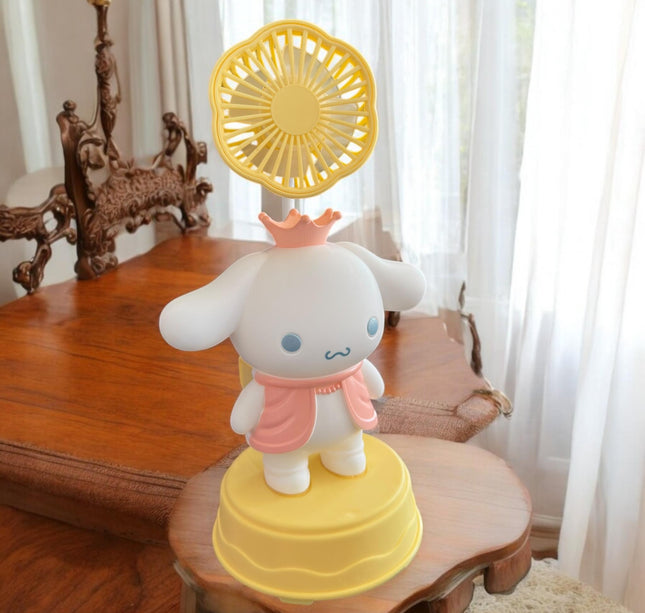 Ventilador Cinamorrol con Figura 3D y Sacpauntas