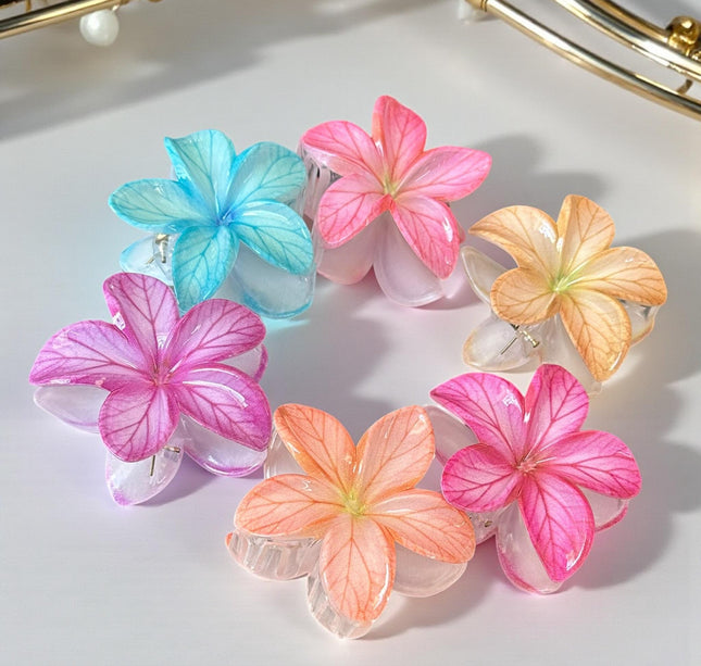 12 Pinzas Flores Hawainas  Centro $9.9 c/u