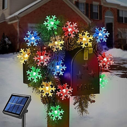 Serie de Luz Solar copos de Nieve Colores 5M