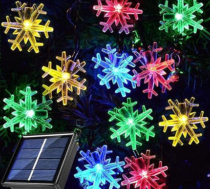 Serie de Luz Solar copos de Nieve Colores 5M