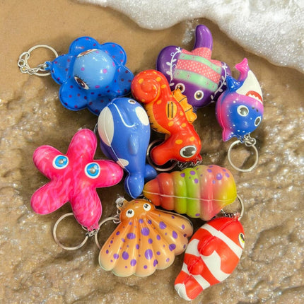 12 Squishies Figuras Del Mar $7 c/u