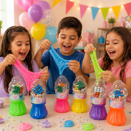 6 Slime de Colores con Cubo Rubik $22 c/u