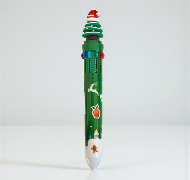 36 Lapiceros Multitntas Navideños con 10 Colores $14.58 c/u
