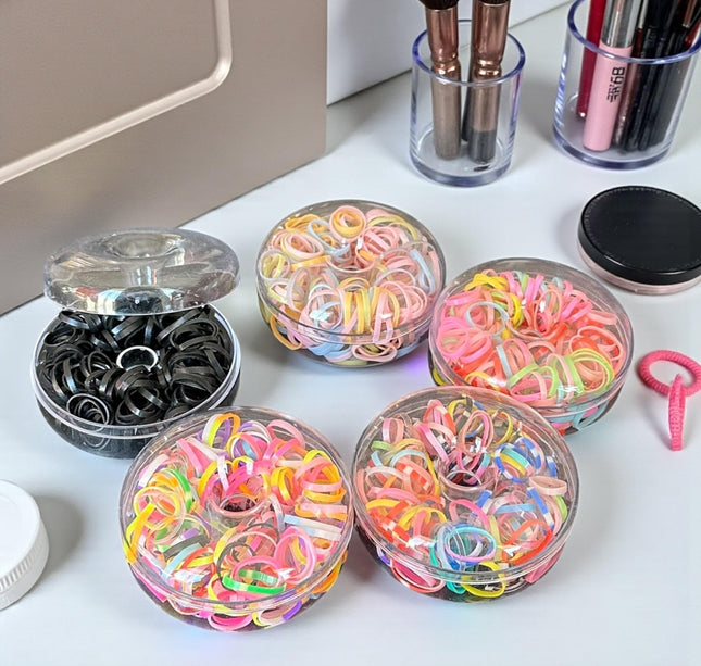 12 Estuches Donas con Ligas para Cabello $11.5 c/u
