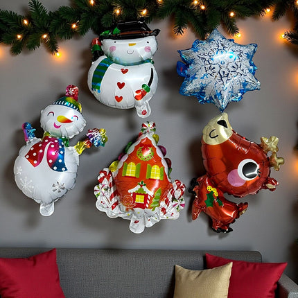 10 Globos Navideños Diferentes Figuras $3 c/u