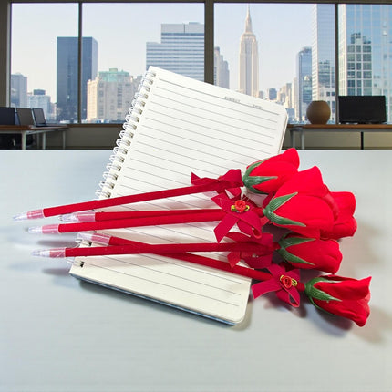 12 Lapiceros San Valentin Rosa con Luz $10.8 c/u