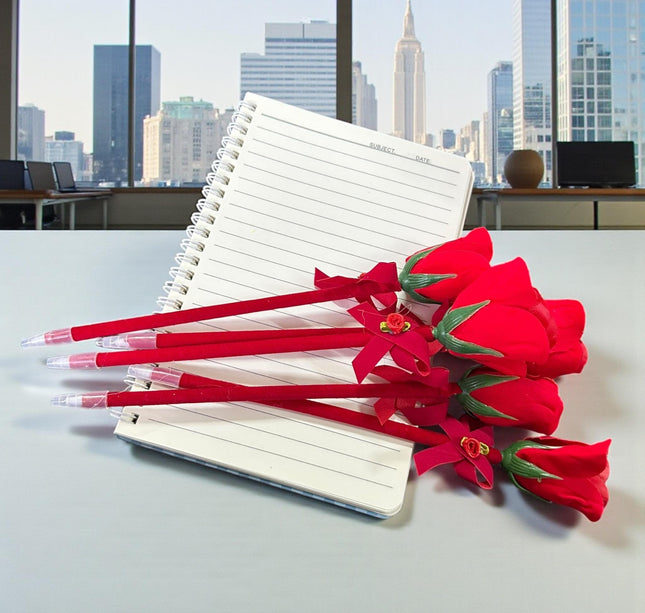 12 Lapiceros San Valentin Rosa con Luz $10.8 c/u