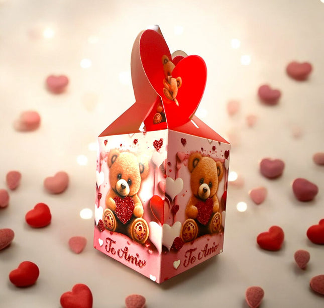 12 Cajas para regalo Ositos Corazón $3.30 c/u