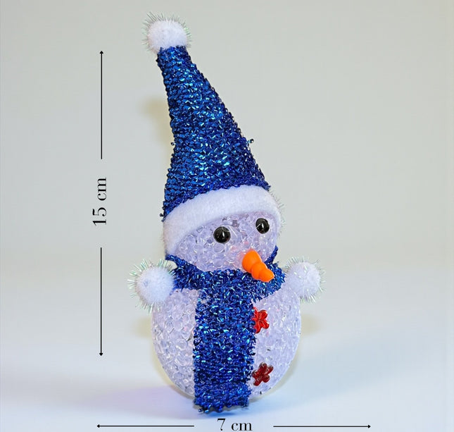 6 Muñeco de Nieve Navideño con luces y Gorro  $25 c/u