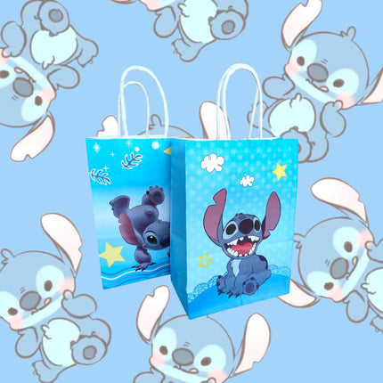 12 Bolsas para regalo Stich $5.99 c/u