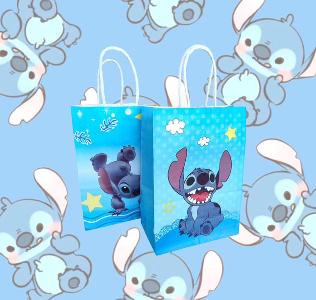 12 Bolsas para regalo Stich $5.99 c/u