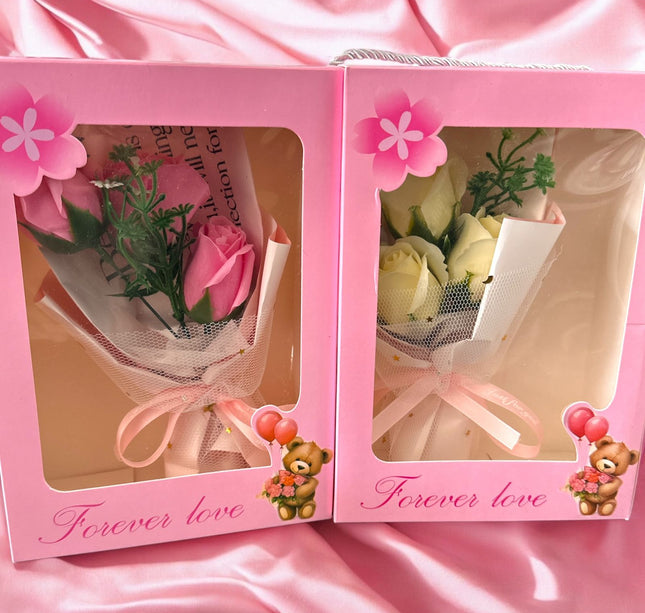 3 Caja con Rosas Jabón Regalo Día del Amor $85 c/u