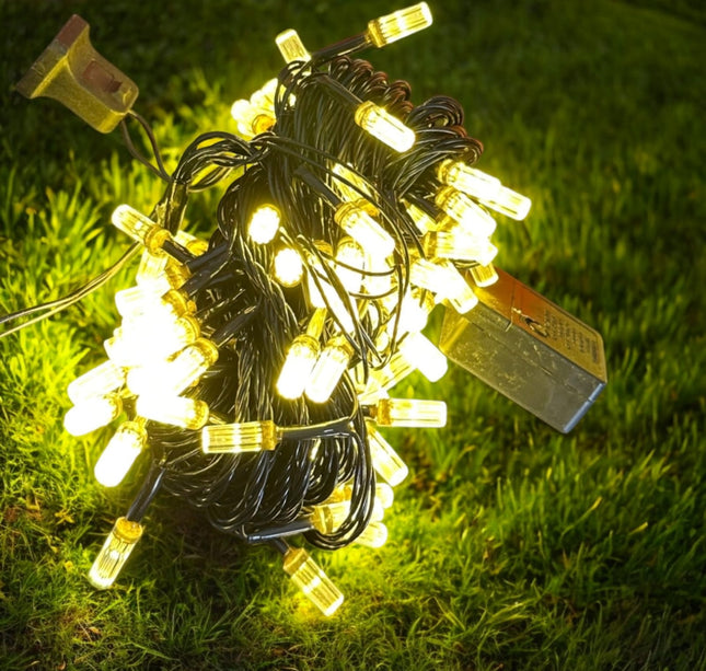 Serie de luz led calida Foco G 10 metros Decoracion Navideña