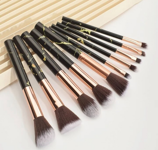 6 Sets 15 Brochas Maquillaje B&W $30.60 c/u