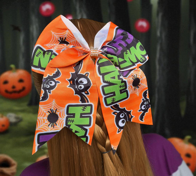 12 Moños Halloween Grandes Estampados $10 c/u