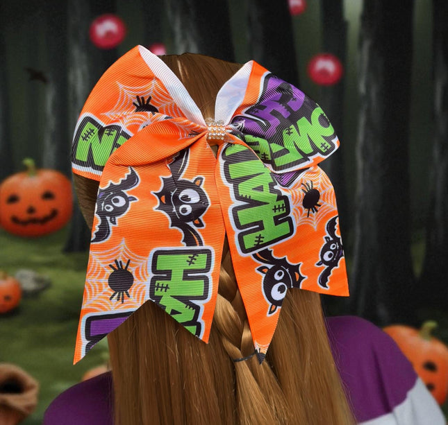 12 Moños Halloween Grandes Estampados $10 c/u