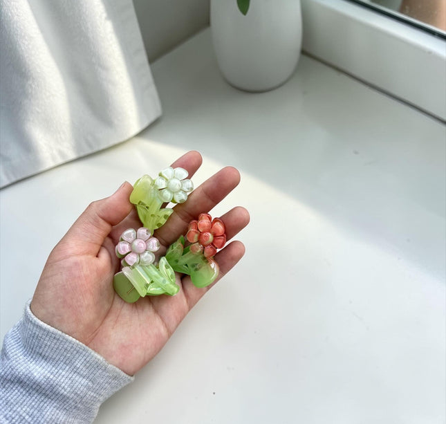 12 Pinzas Florecitas Lindas $4 c/u