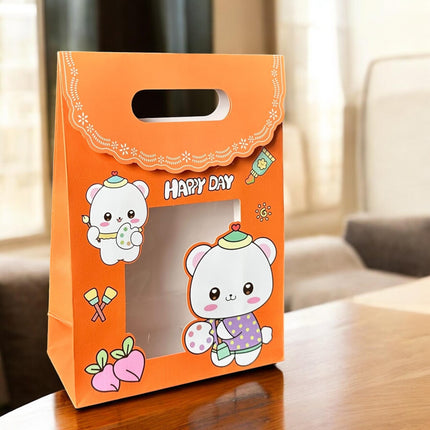 12 Bolsas de Regalo con Ventanilla y Velcro Mediana  $7.2 c/u