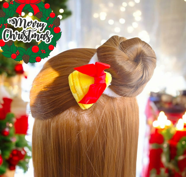 12 Scrunchies Donas Navideñas Adorno $6.8 c/u