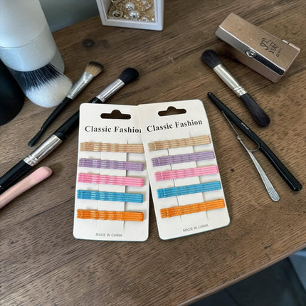 12 Sets de Pasadores Colores para Cabello $9 c/u