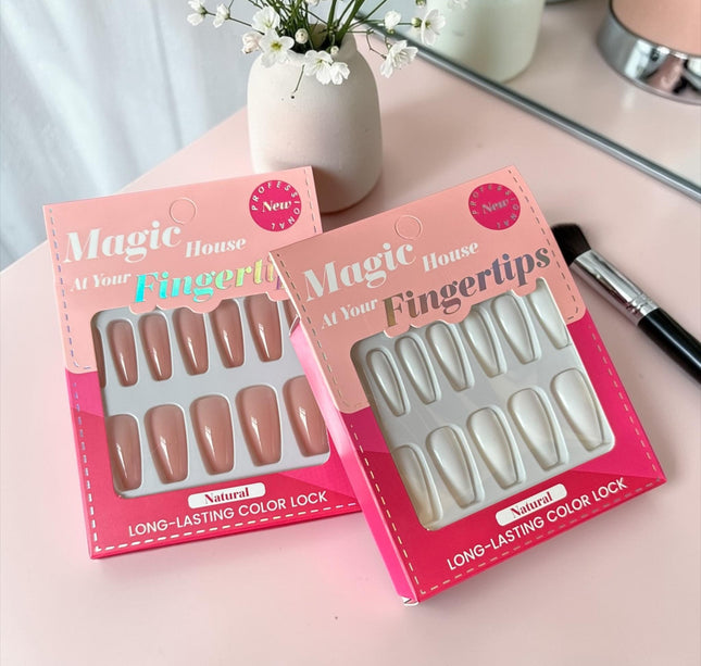 12 Uñas Postizas Colores Magic $9 c/u