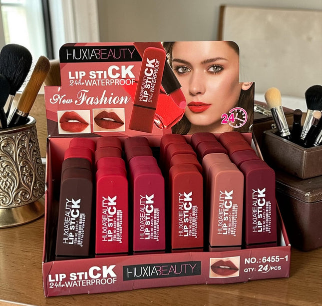 24 Labiales Lip Stick Huxia $10.125 c/u