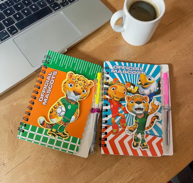 12 Libretitas Mundialistas 3D Con Lapicero $9.5 c/u