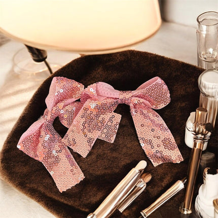 12 Pares de Moños Lentejuelas Colores $8.5 c/u