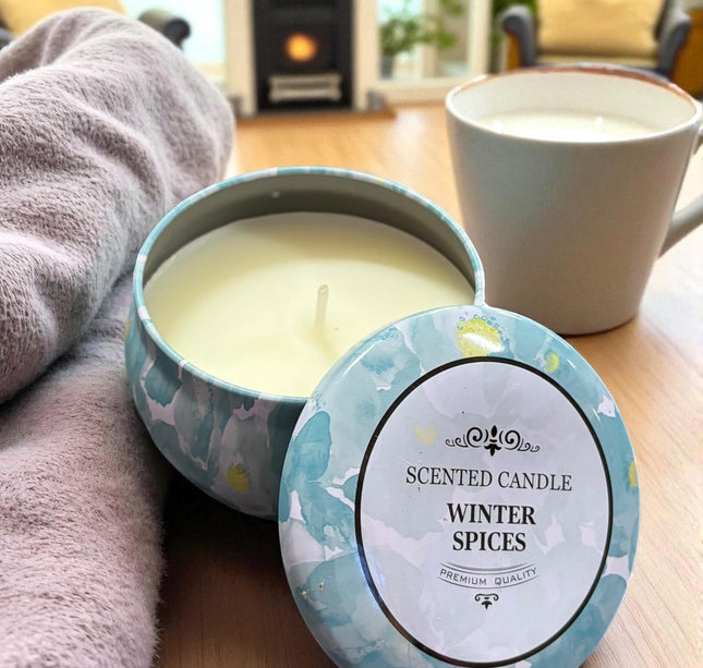 Velas Aromaticas en Caja Metalica