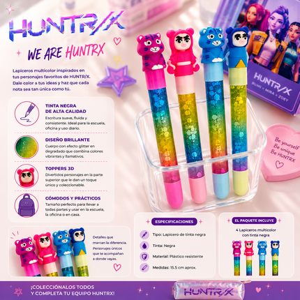 12 Lapiceros Guerreras K-Pop Gel Brillos $5.9 c/u