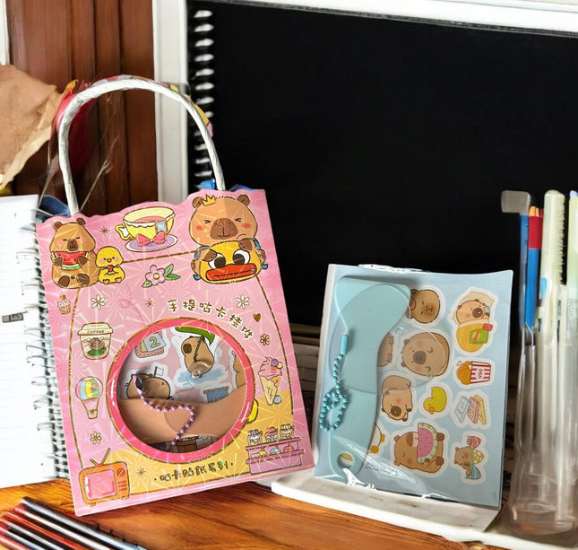 24 Bolsitas Stickers Capibaras con Llavero $6.5 c/u