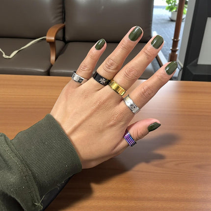 100 Anillos Acero Inoxidable Colores $2.5 c/u