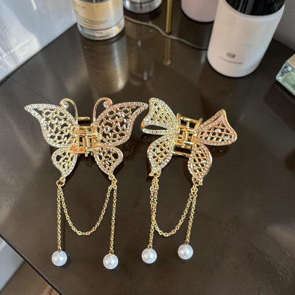 12 Pinzas Figuras Doradas con Pedreria y Perlas Dijes $18 c/u