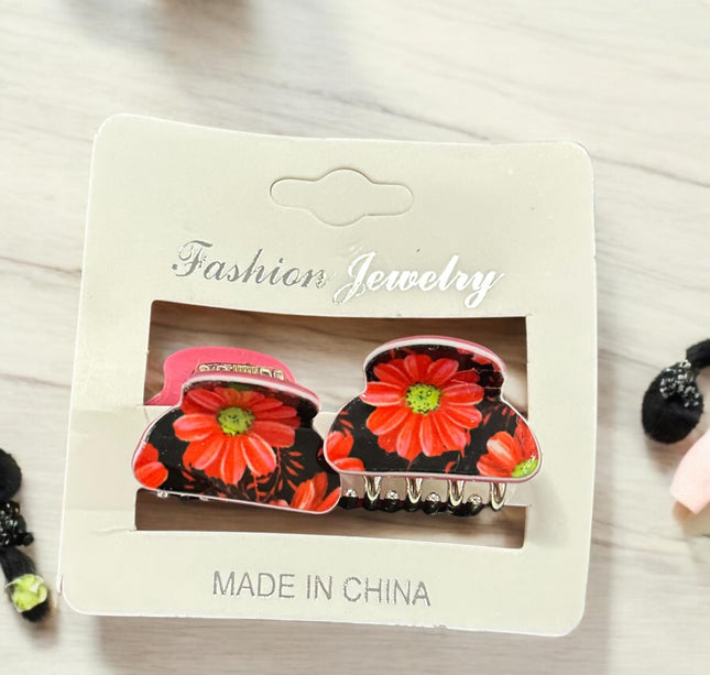 12 Dúos de Pincitas para cabello decoradas $5.5 c/u