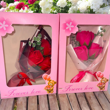 3 Caja con Rosas Jabón Regalo Día del Amor $85 c/u