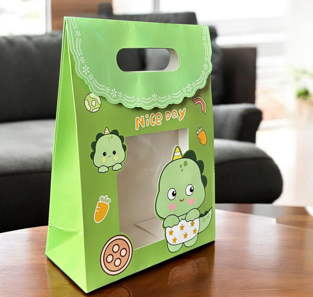 12 Bolsas de Regalo con Ventanilla y Velcro Mediana  $7.2 c/u
