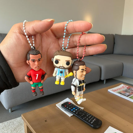 16 Llaveros Jugadores Futbol Sopresa con Tarjetas Coleccionables $10.5 c/u