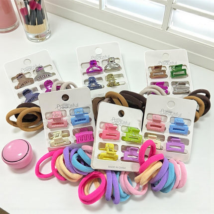 12 Sets Donas Colores y Pincitas para cabello $13 c/u