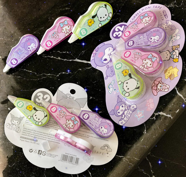 12 Set 4 Correctores Sanrio $18.9 c/u