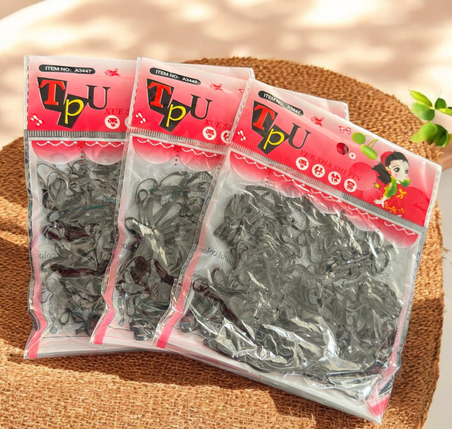 12 Bolsas de Ligas Latex para Cabello de colores $3.3 c/u