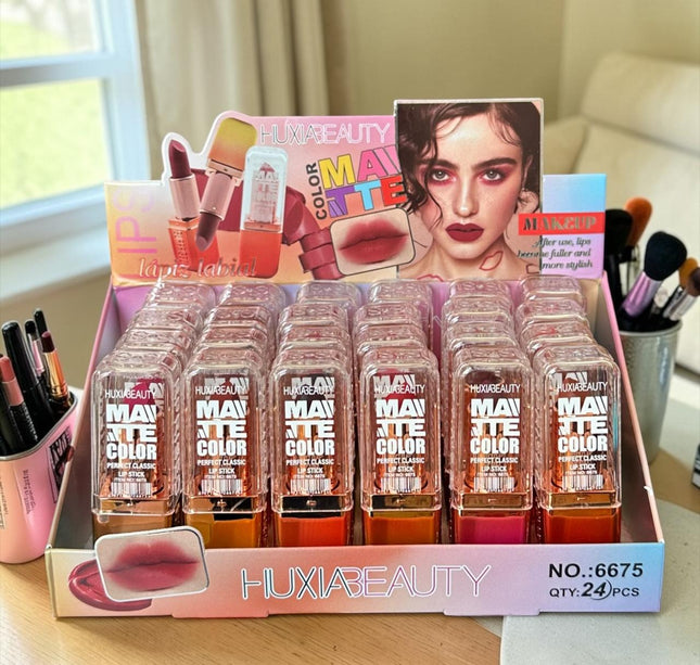12 Labiales "Matte Color" Huxia $11 c/u