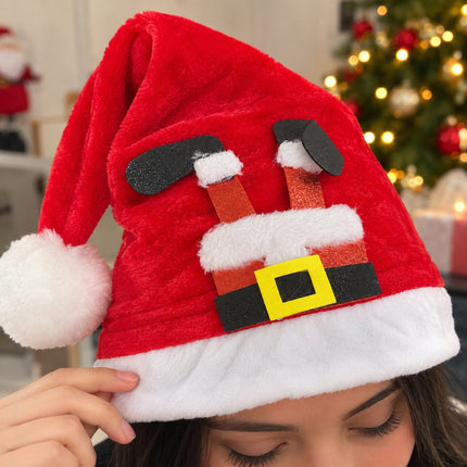 Exclusivo Tienda en linea 💥💎12 Gorro Navideño de Santa con Hebilla Brillante $9.75 c/u
