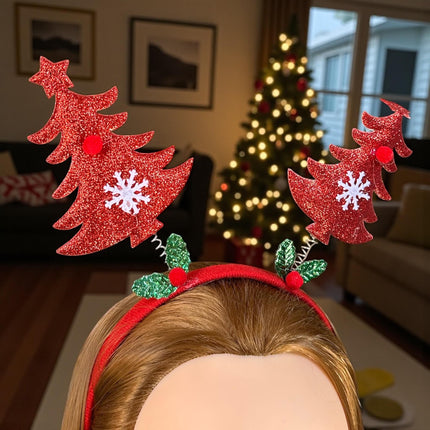 12 Diademas Navideñas con FIguras Movibles $15.63 c/u